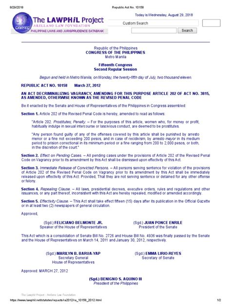 anti mendicancy law|Republic Act No. 10158 .